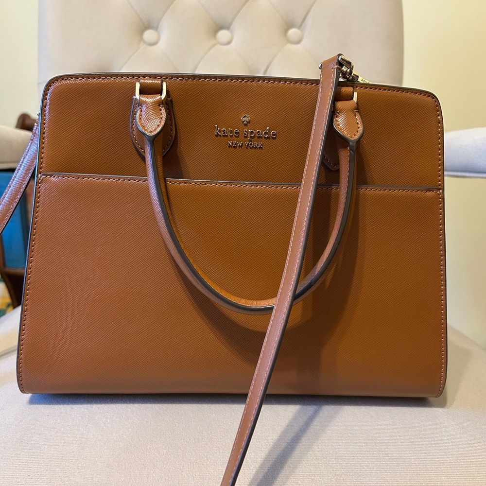 Kate Spade Madison medium Brown Leather Satchel